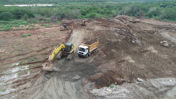 Travaux de terrassement avec engins